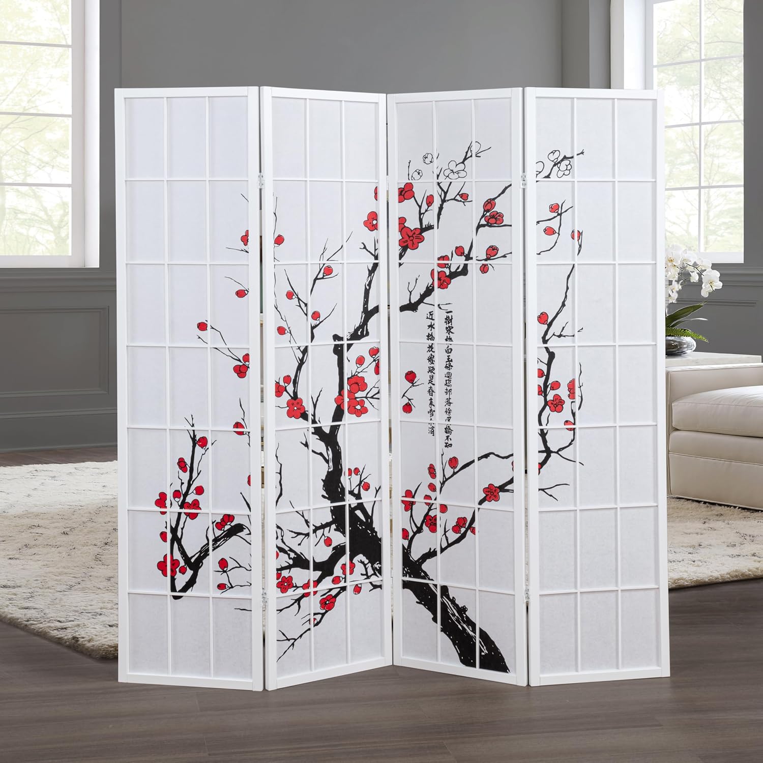 Shoji Screen Divider - Foldable Japanese Shoji Room Divider Privacy