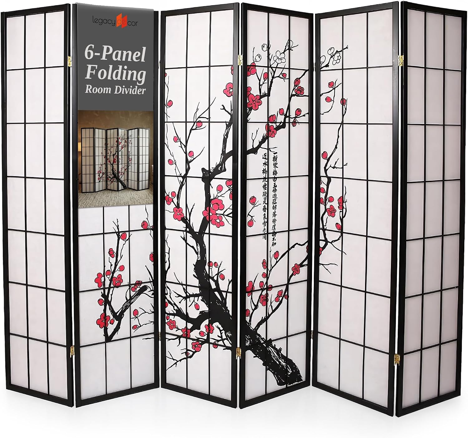 6-Panel Room Divider Shoji Sty - огляд і ціна Shoji Screen Divider