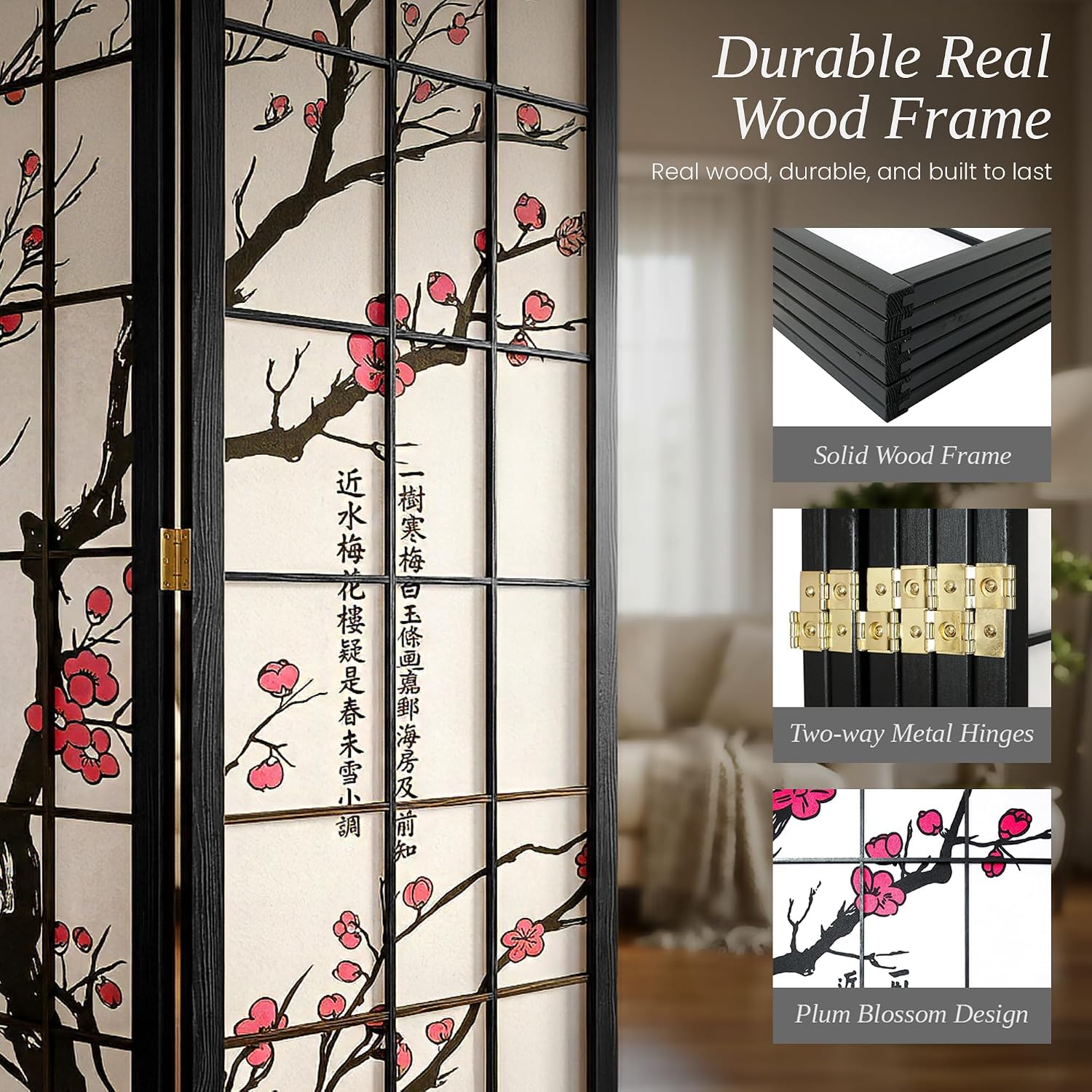 6-Panel Room Divider Shoji Sty - огляд і ціна Shoji Screen Divider