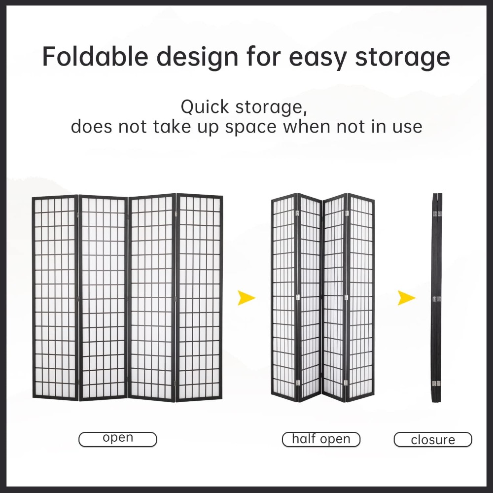 4-Panel Shoji Room Divider, 6F - огляд і ціна Shoji Screen Divider