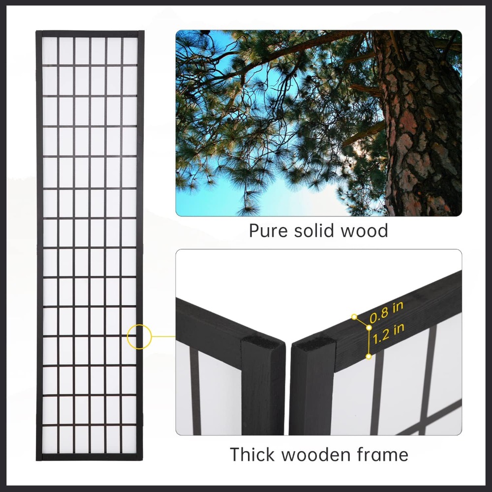 4-Panel Shoji Room Divider, 6F - огляд і ціна Shoji Screen Divider